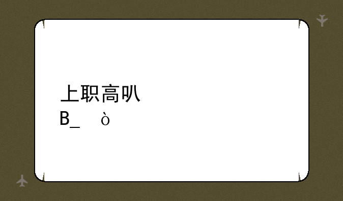上职高可大学吗？