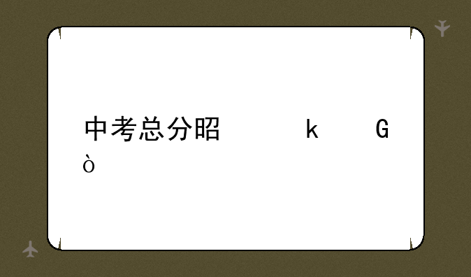 中考总分是多少？