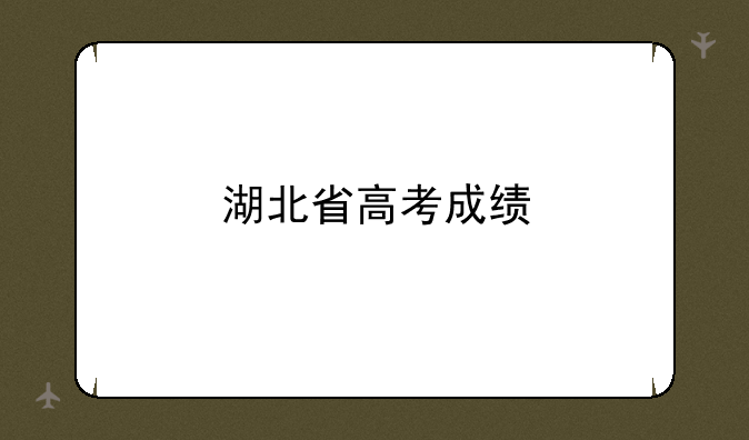 湖北省高考成绩