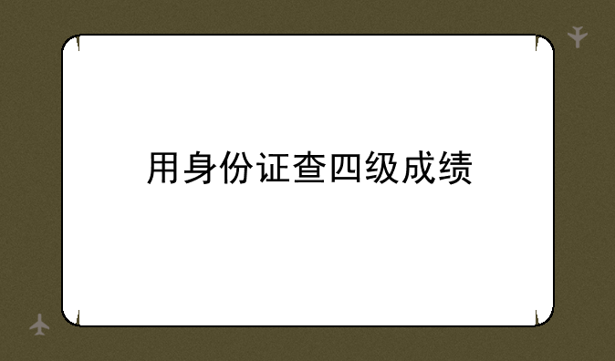 用身份证查四级成绩