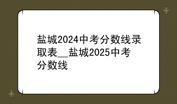盐城2024中考分数线录取表__盐城2025中考分数线