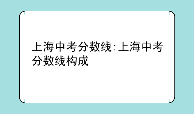 上海中考分数线:上海中考分数线构成